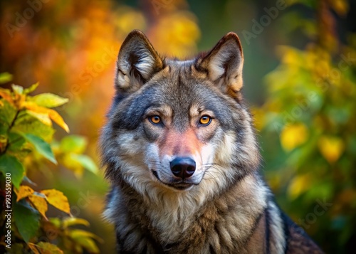 Stunning Grey Wolf with Beautifully Varied Colors in Natural Habitat Captured in High Detail