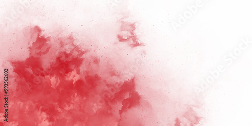 Abstract red water color hand painted art victor illustration. white red painted smoky textured white color powder explosion. white and red Smoke background elegant luxury space .	
