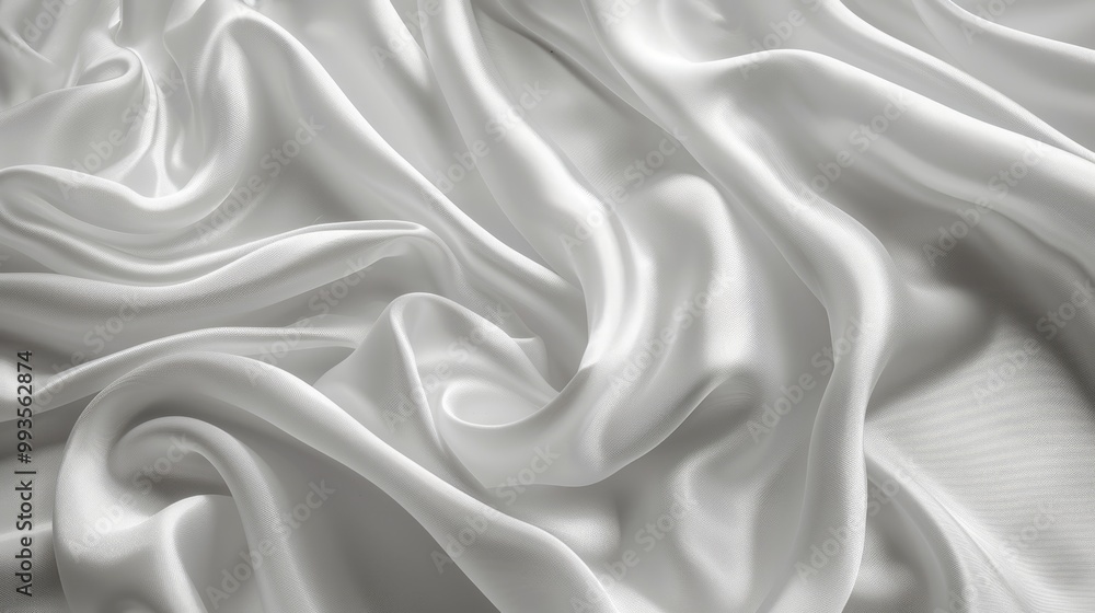 Obraz premium White gray satin texture that is white silver fabric silk panorama background with beautiful soft blur pattern natural.
