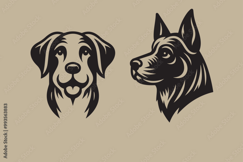 Obraz premium Dog vector ‍and image