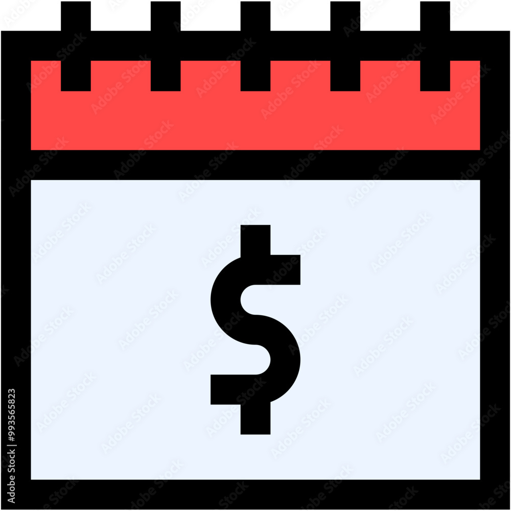 Vector Icon Calendar, schedule, time and date, dollar, currency Vector Icon Calendar, schedule, time and date, dollar, currency