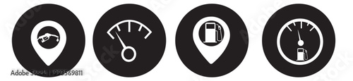 Gas icon set, Gas, oil pump icon set vector illustration