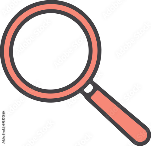 Modern Vector Magnifying Glass Icon Design