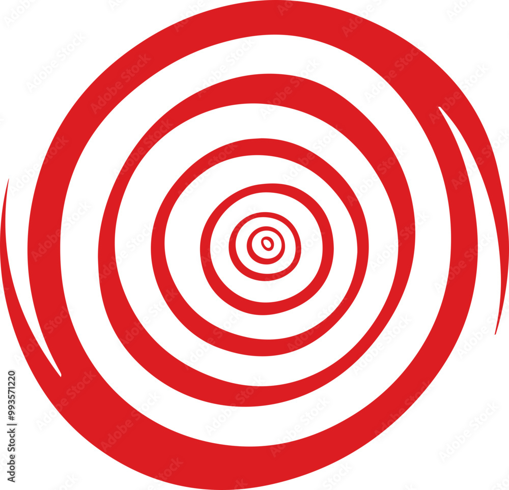 Red Spiral Vector Graphic Design Element Red Spiral Vector Graphic Design Element