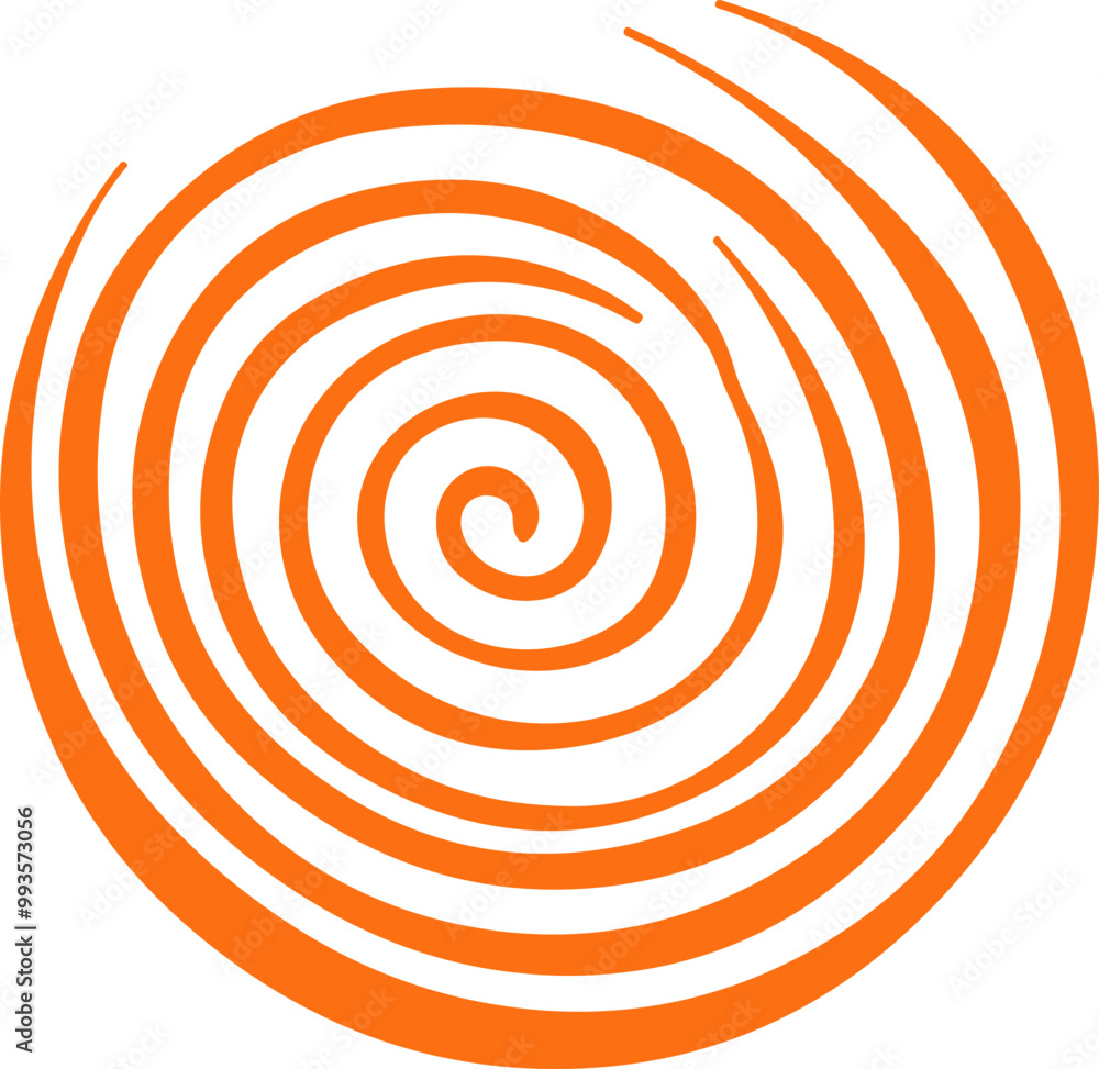 Dynamic Orange Spiral Vector Design Dynamic Orange Spiral Vector Design