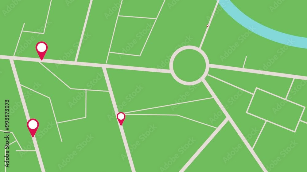 digital city map loading and show gps location with red pin digital city map loading and show gps location with red pin