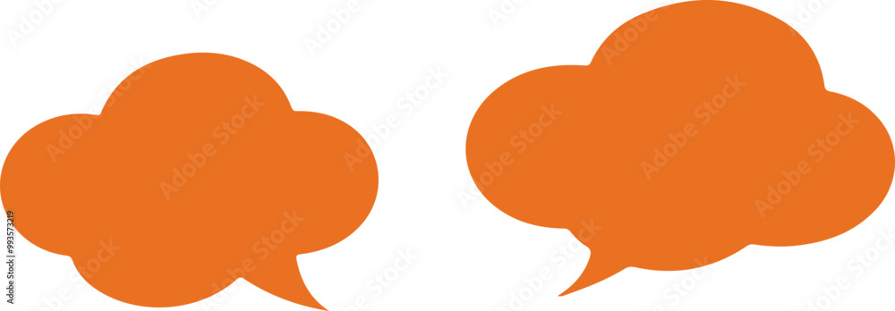 Orange Speech Bubbles in Vector Design Orange Speech Bubbles in Vector Design