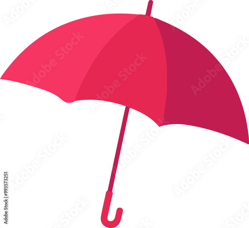 Stylized Vector Red Umbrella Design