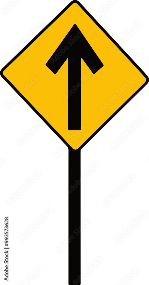 Vector Traffic Sign Indicating Straight Ahead Direction Vector Traffic Sign Indicating Straight Ahead Direction