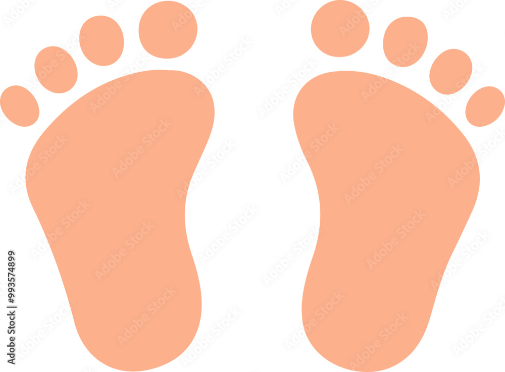 Simple Vector Illustration of Baby Feet Simple Vector Illustration of Baby Feet