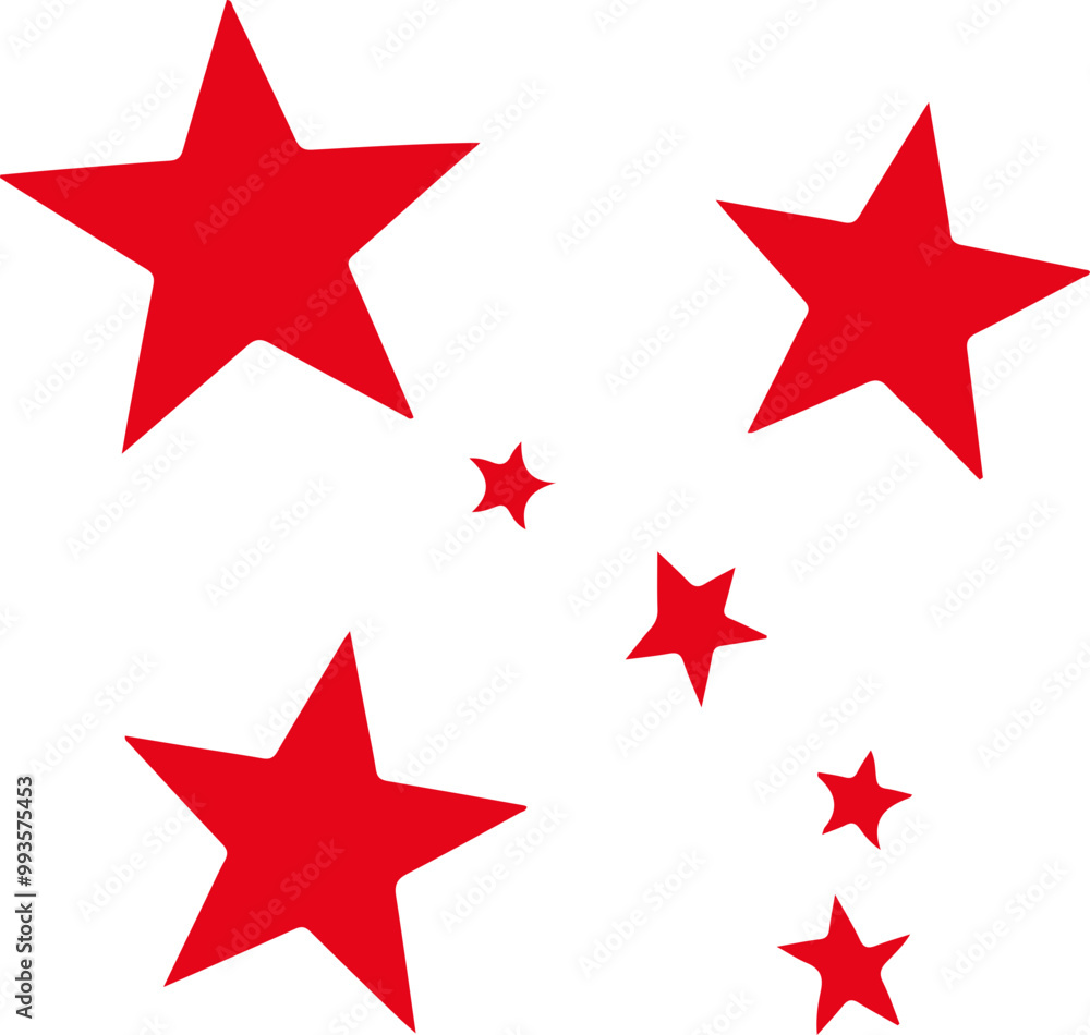 Vibrant Red Stars Vector Design Vibrant Red Stars Vector Design