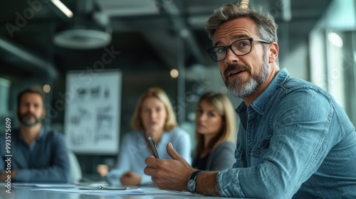  Business Team Meeting - Focused Professional Discussion