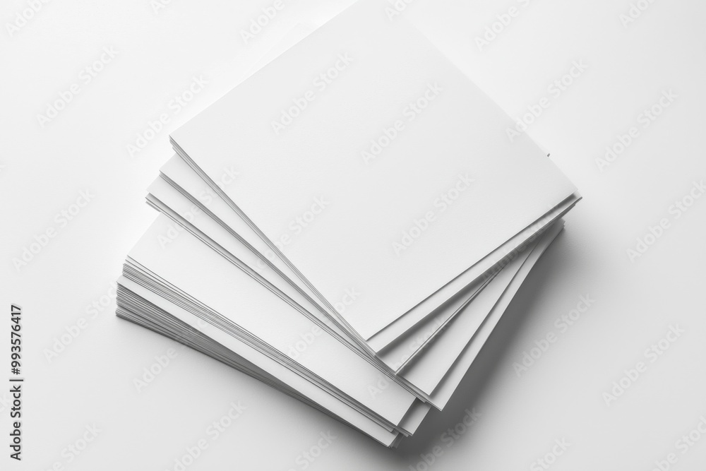 Blank A4 Stacked Paper Mockup isolated created with Generative AI Blank A4 Stacked Paper Mockup isolated created with Generative AI
