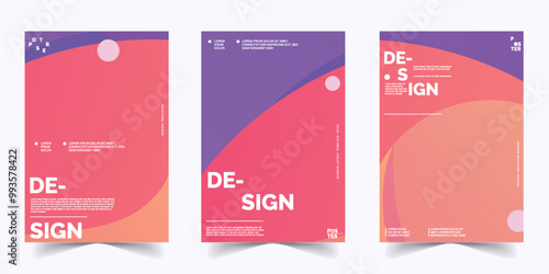 flat colorfull poster background templates abstract style