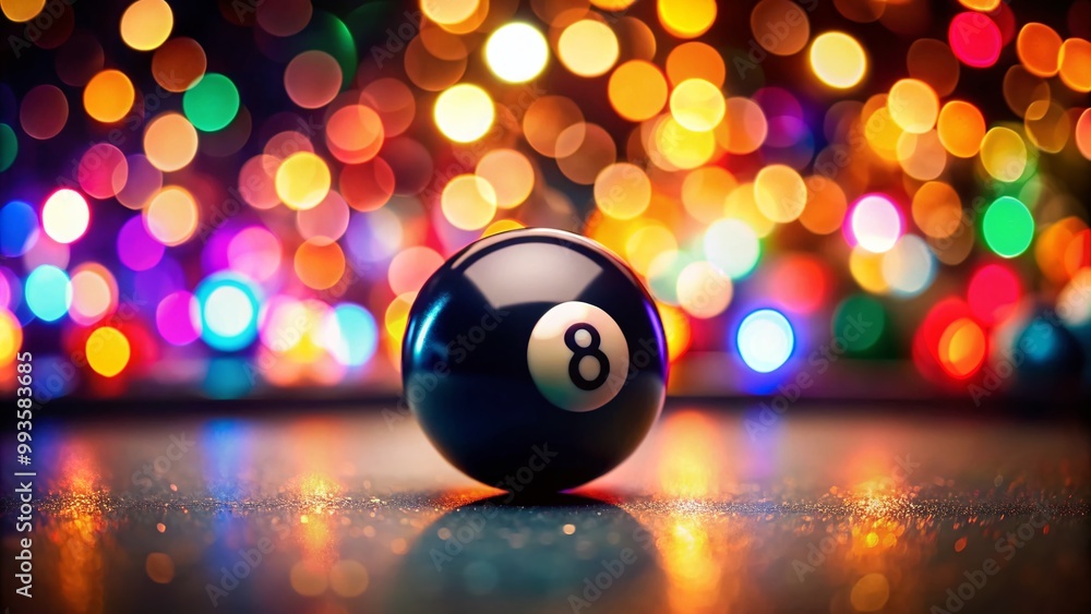 Stylish 8 Ball Wallpaper Design with Dark Background for Gaming and Entertainment Enthusiasts Stylish 8 Ball Wallpaper Design with Dark Background for Gaming and Entertainment Enthusiasts