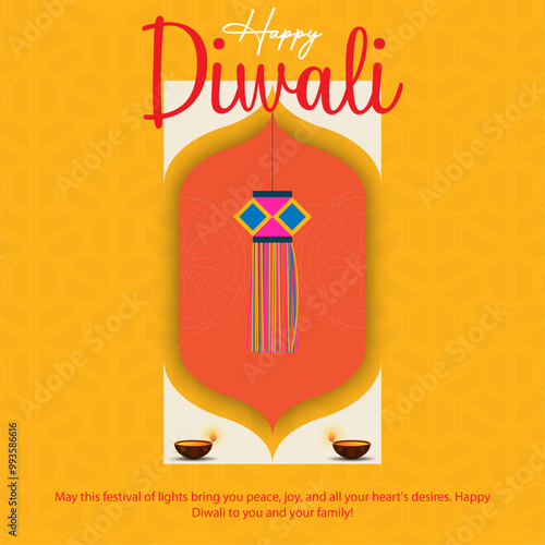 Happy Diwali post featuring wishes, suitable for social media: 