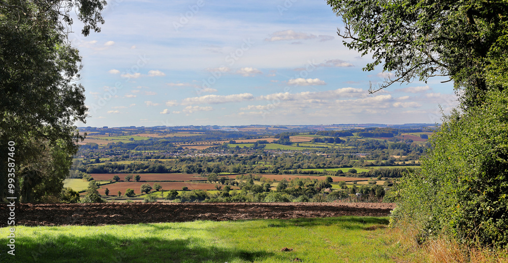 An English Rural Landscape in the Cotswold Hills