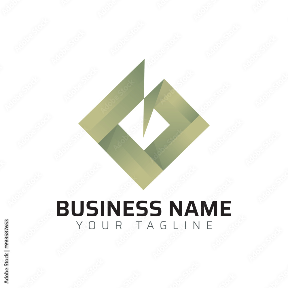 Obraz premium G abstract modern minimalist premium typography 3d colorful letter logo design template