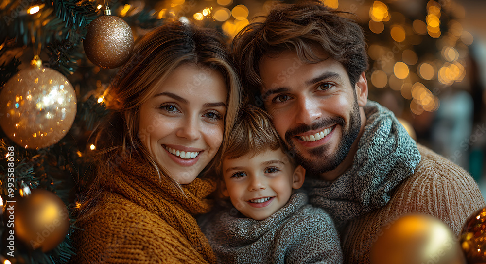 A Happy Family of Three, the Mother and Father Holding Their Child
A Happy Family of Three, the Mother and Father Holding Their Child