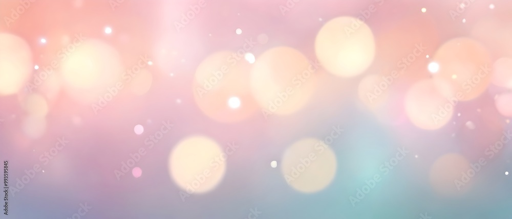 Abstract background with blurred bokeh lights in pastel tones, creating a dreamy and magic atmosphere Abstract background with blurred bokeh lights in pastel tones, creating a dreamy and magic atmosphere