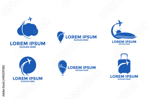 Travel Agency logo vector set, Travel logo design