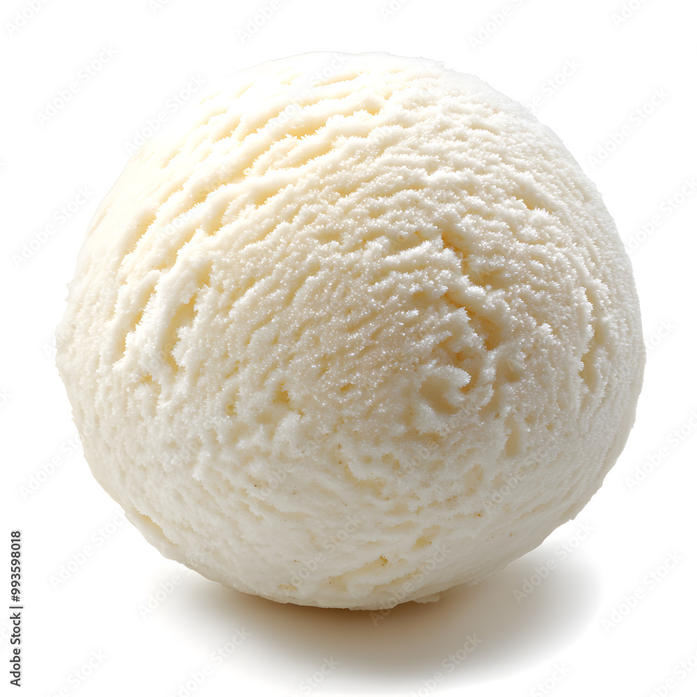 Vanilla ice cream scoop isolated on white Vanilla ice cream scoop isolated on white
