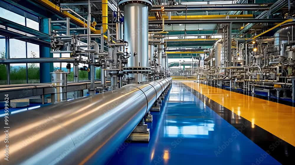 Modern industrial pipeline system in a factory, highlighting engineering, manufacturing, and advanced infrastructure in production facilities.
Modern industrial pipeline system in a factory, highlighting engineering, manufacturing, and advanced infrastructure in production facilities.