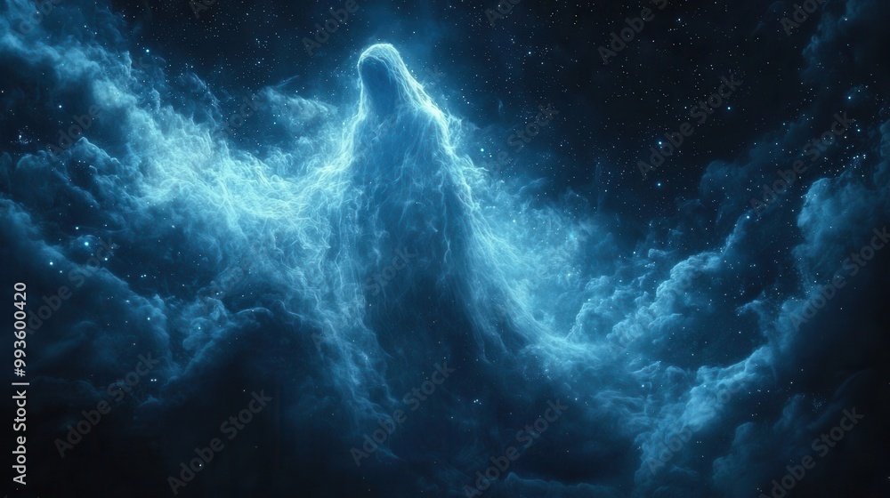 Fototapeta premium Ethereal Mist in Cosmic Night Sky