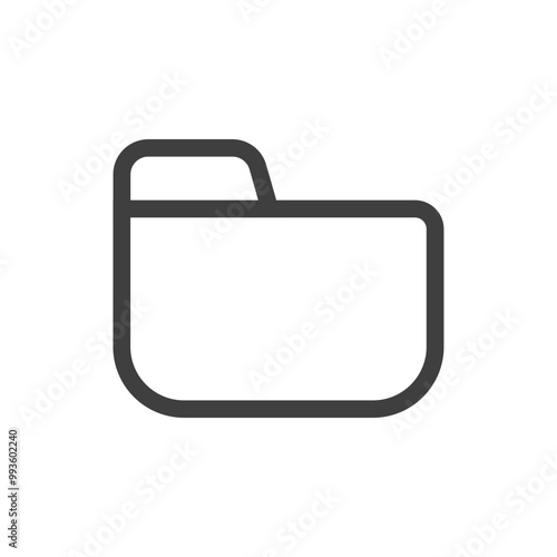 Folder icon outline style