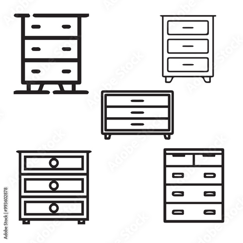 Chest of Drawers vector 