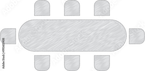 Wedding seating plan element. Conference banquet  seminar classroom interior, conference hall and seminar room interior design. Vector top view of arrangement of banquet furniture seats illustration