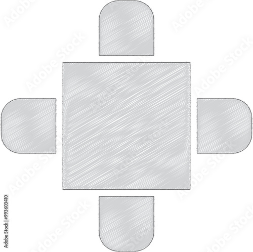 Wedding seating plan element. Conference banquet  seminar classroom interior, conference hall and seminar room interior design. Vector top view of arrangement of banquet furniture seats illustration