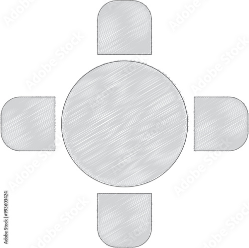 Wedding seating plan element. Conference banquet  seminar classroom interior, conference hall and seminar room interior design. Vector top view of arrangement of banquet furniture seats illustration
