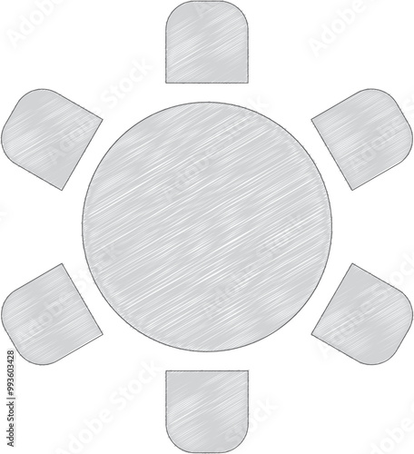 Wedding seating plan element. Conference banquet  seminar classroom interior, conference hall and seminar room interior design. Vector top view of arrangement of banquet furniture seats illustration
