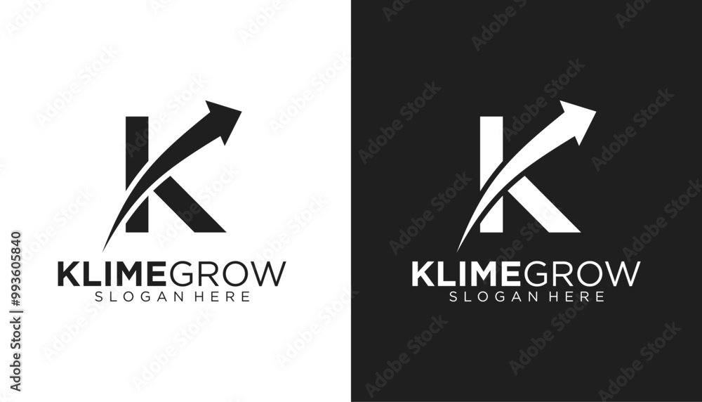 Modern growth logo design . Abstract arrow shapes logo design in initial letter K graphic vector illustration. Symbol, icon, creative template element Modern growth logo design . Abstract arrow shapes logo design in initial letter K graphic vector illustration. Symbol, icon, creative template element