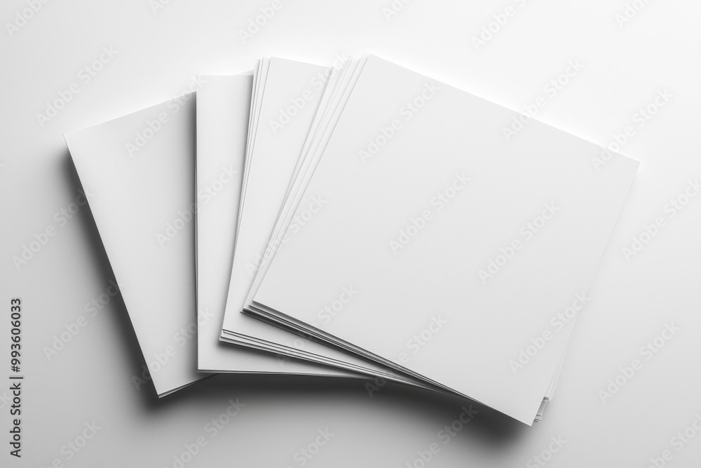 Blank A4 Stacked Paper Mockup isolated created with Generative AI Blank A4 Stacked Paper Mockup isolated created with Generative AI