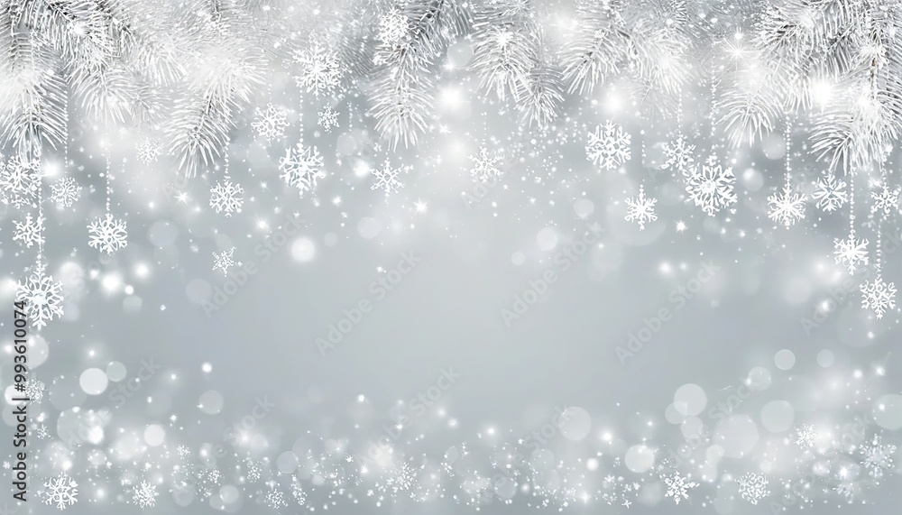 Christmas background featuring a snow-dusted decorated with garland lights. ideal for New Year’s or festive holiday frames, borders, or winter art pieces. Made with Generative AI Technology Christmas background featuring a snow-dusted decorated with garland lights. ideal for New Year’s or festive holiday frames, borders, or winter art pieces. Made with Generative AI Technology