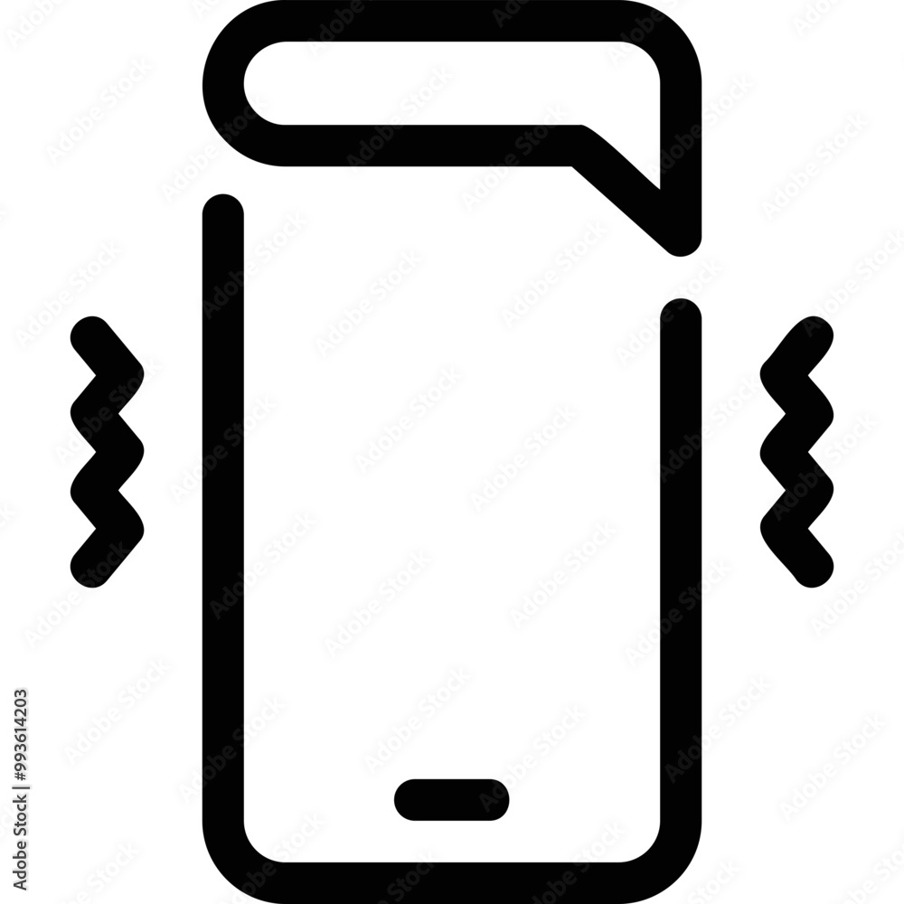 Simple vector icon vibration mode Simple vector icon vibration mode