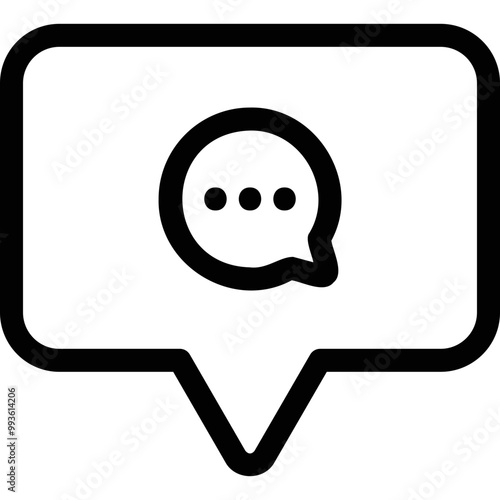 Simple vector icon chat bubble