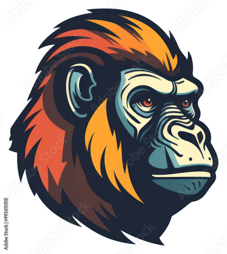 Wallpaper Mural PNG Gorilla animal mammal logo. Torontodigital.ca
