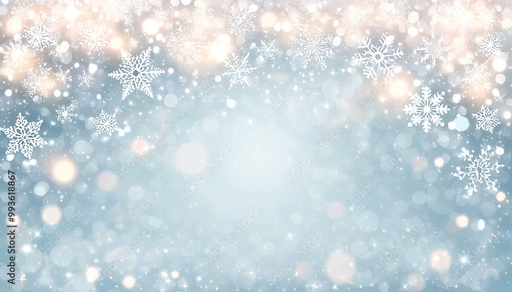 Christmas winter background with softly falling snow and blurred bokeh lights. Merry Christmas and Happy New Year greeting card, a cozy holiday message. Made with Generative AI Technology Christmas winter background with softly falling snow and blurred bokeh lights. Merry Christmas and Happy New Year greeting card, a cozy holiday message. Made with Generative AI Technology