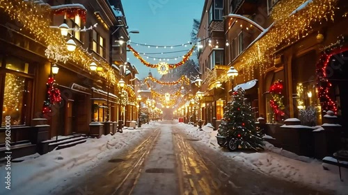 Snowy Christmas Street
