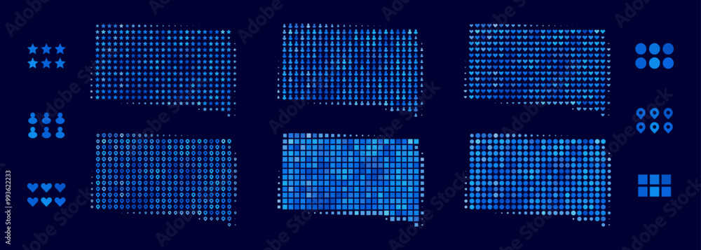 Obraz premium South Dakota Map