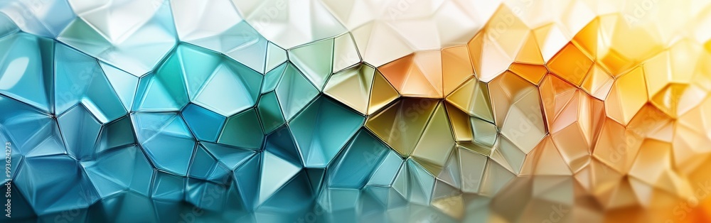 Light green and yellow geometric shapes forming a sharp and minimalistic