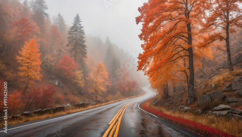 Autumn Mountain Road