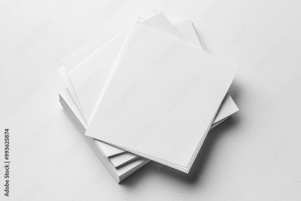 Blank A4 Stacked Paper Mockup isolated created with Generative AI Blank A4 Stacked Paper Mockup isolated created with Generative AI