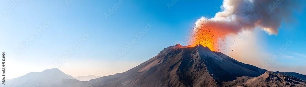 Fototapeta premium Advanced Geophysical Research on Volcanic Activity - Predicting Eruptions and Analyzing Magma Flows with Innovative Techniques