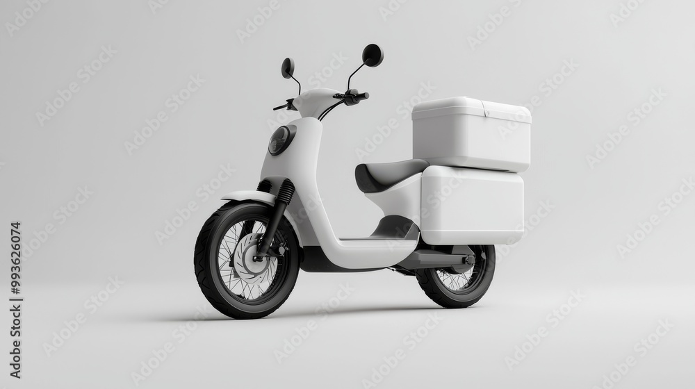 Delivery concert , white car mock up , generated AI Delivery concert , white car mock up , generated AI