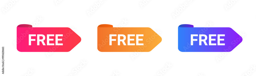 Free sticker with gradient for business. Shop discount coupon for purchase. Colorful sticker pack. Free sticker with gradient for business. Shop discount coupon for purchase. Colorful sticker pack.