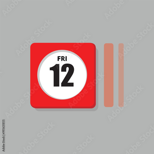 calender icon, 12 friday icon